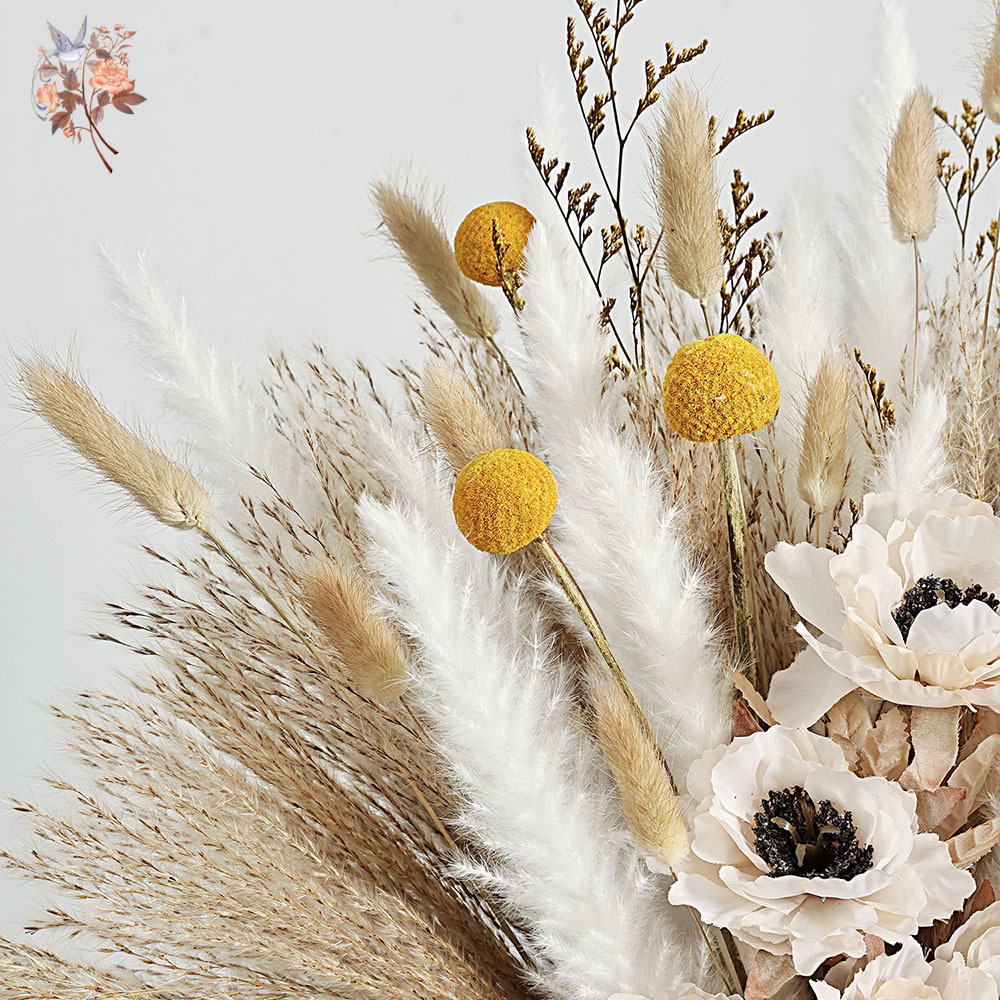 55Pcs 인공 꽃 꽃다발 푹신한 팜파스 잔디 믹스 가 - Dried Flower Bunch 리뷰 및 가격