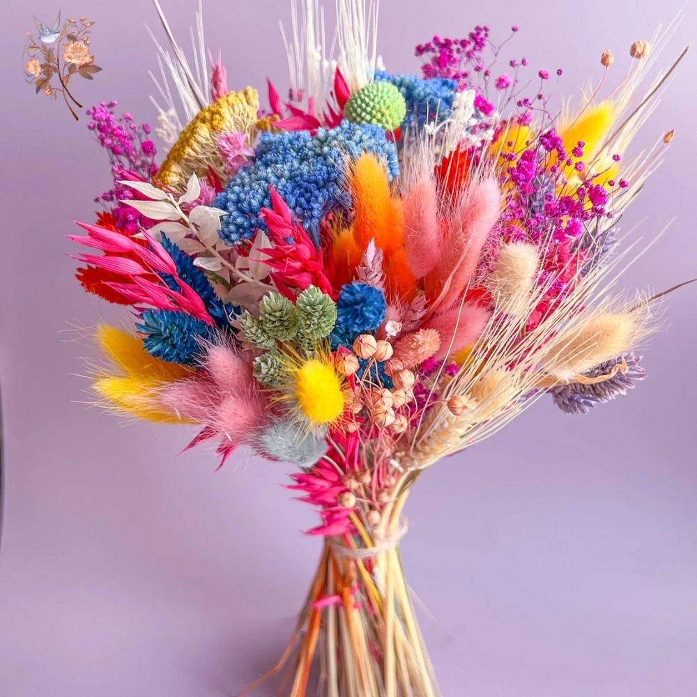 다채로운 건조 꽃 웨딩 부케 신부용 보존된 팜파스 베이 - Dried Flower Bunch 리뷰 및 가격